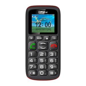 MaxCom Comfort MM428 4,57 cm (1.8") 78 g Czarny, Czerwony Telefon dla seniora