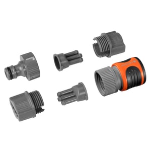Gardena 5316-20 Gartenschlauchanschlüsse, Aufsatz für Spritzpistole/Regner, grau, orange, 6 Stück.