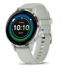 Garmin Venu 3S 3,05 cm (1,2") AMOLED 41 mm Digital 390 x 390 px Touchscreen Grau, Silber WLAN GPS