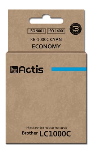 Actis Tusz KB-1000C (zamiennik Brother LC1000C/LC970C; Standard; 36 ml; niebieski)
