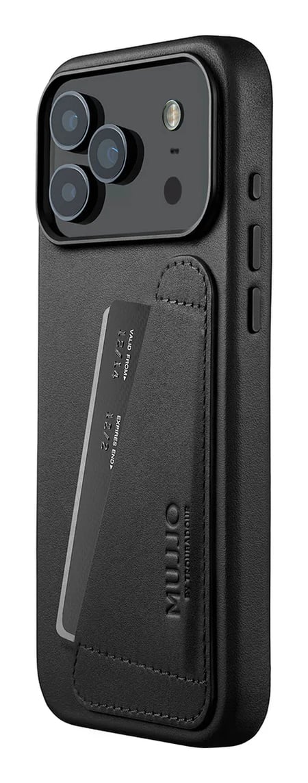 Mujjo MUJJO-CL-064-BK pokrowiec na telefon komórkowy 17,5 cm (6.9") Z klapką Czarny