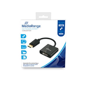 MediaRange MRCS174 adapter kablowy 0,15 m DVI DisplayPort Svart