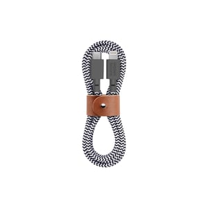 Native Union BELT-KV-CL-ZEB-2 Lightning-kabel 1,2 m Svart, Vit