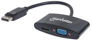 Manhattan 152587 kabeladapter 0,16 m DisplayPort HDMI/VGA Svart