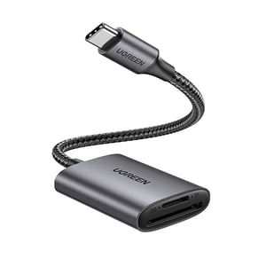 Ugreen 80888 USB 3.2 Gen 1 (3.1 Gen 1) Type-C-kortläsare, svart, metallisk