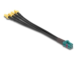 DeLOCK Kabel Mini FAKRA Z żeński poczwórny na 4 x żeńskie złącze SMA typu-A Premium