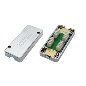 VALUE 21993049 Cat6a Network Junction Box, Silver