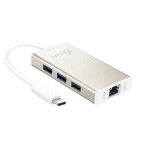 j5create JCH471 Wired USB Type-C Aluminum, White