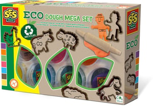 SES Creative Eco Dough Mega Set Modeling Dough: Blue, Brown, Green, Orange, Purple, Red, Yellow