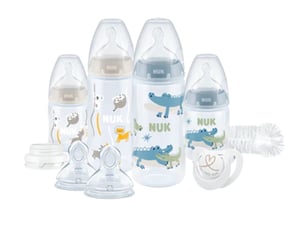 NUK First Choice 150 ml Baby Bottle, Blue; 300 ml, White, Polypropylene (PP)