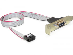 DeLOCK 89300 kabel równoległy Szary 0,4 m DB9 9-p COM