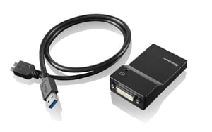 Lenovo USB 3.0 - DVI/VGA External USB Graphics Card 2048 x 1152 px Black