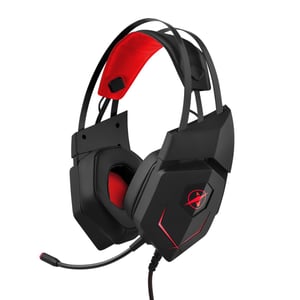 Niceboy ORYX X600 Zestaw słuchawkowy Przewodowa Opaska na głowę Gaming Czarny, Czerwony