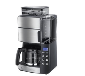 Russell Hobbs Grind and Brew Glaskaraffe Vollautomatische Durchlauf-Kaffeemaschine 1,25 l