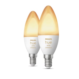 Philips Hue White ambiance Inteligentna żarówka E14 świeczka (2 szt.)