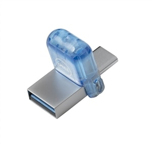 DELL AB135418 USB-minne 64 GB USB Type-A / USB Type-C 3.2 Gen 1 (3.1 Gen 1) Blå, Silver