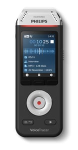Philips Voice Tracer DVT2110/00 Diktiergerät Speicherkarte Schwarz, Chrom