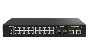 QNAP QSW-M2116P-2T2S przełącznik sieciowy Zarządzany L2 2.5G Ethernet Obsługa PoE Czarny