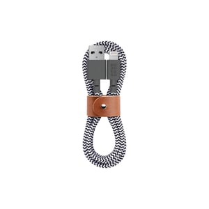 Native Union BELT-KV-L-ZEB-2 Lightning-kabel 1,2 m Svart, Vit