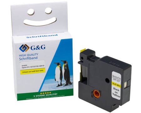 G&G 15567 taśmy do etykietowania Czarny na żółtym D1