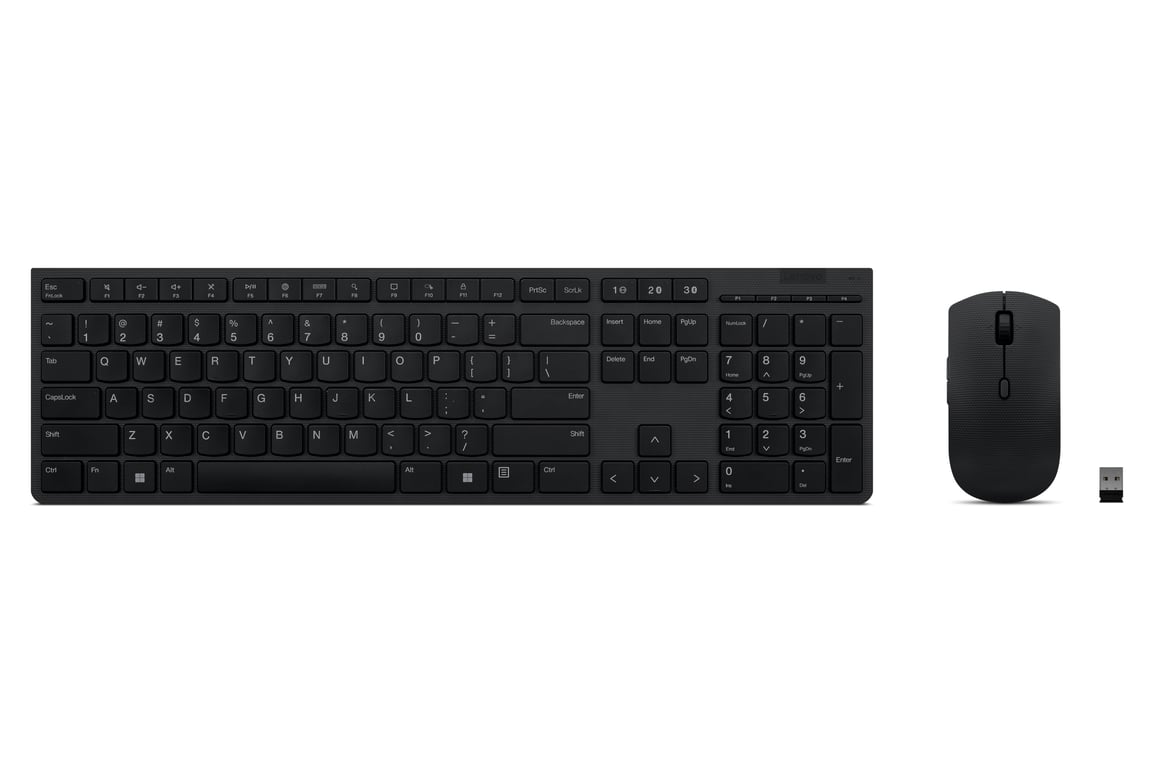 Lenovo 4X31K03931 klawiatura Dołączona myszka RF Wireless + Bluetooth US English Czarny