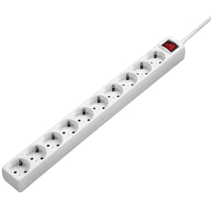 Hama 00137234 Surge Protector, White, 10 x 230 V Power Outlets, 3 m