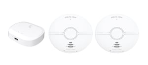 WOOX R7074 Smoke Detector Photoelectric Reflective Sensors Interconnectable Wireless