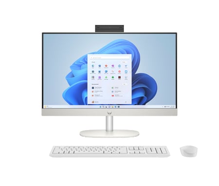 HP 24-cr0334nw AMD Ryzen™ 7 7730U 60,5 cm (23.8") 1920 x 1080 px All-in-One PC 16 GB DDR4-SDRAM 512 GB SSD Free DOS Wi-Fi 6 (802.11ax) Biały