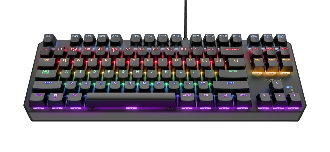 Trust GXT 834 Callaz klawiatura Gaming USB QWERTY Angielski Czarny
