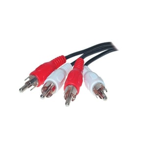 Tecline 20m 2 x RCA - 2 x RCA kabel audio Czarny