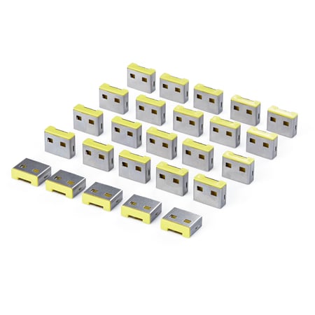 StarTech 25P-USB-A-BLOCKER bloker portów Blokada portu USB Typu-A Srebrny, Zielony Plastik 25 szt.