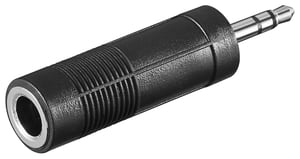 Goobay 11101 3.5 mm to 6.35 mm Cable Adapter, Black