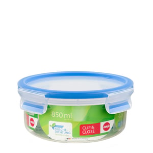 EMSA 508552 Food Storage Container, Round Bowl, 0.85 L, Clear, 1 pc.