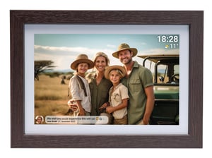 Denver PFF-1042DWMK2 Digital Photo Frame, Wood, 25.6 cm (10.1"), Touchscreen, Wi-Fi