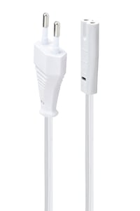 Gembird PC-184/2-W Power Cable, White, 1.8 m, Type C Power Plug, C8 Panel