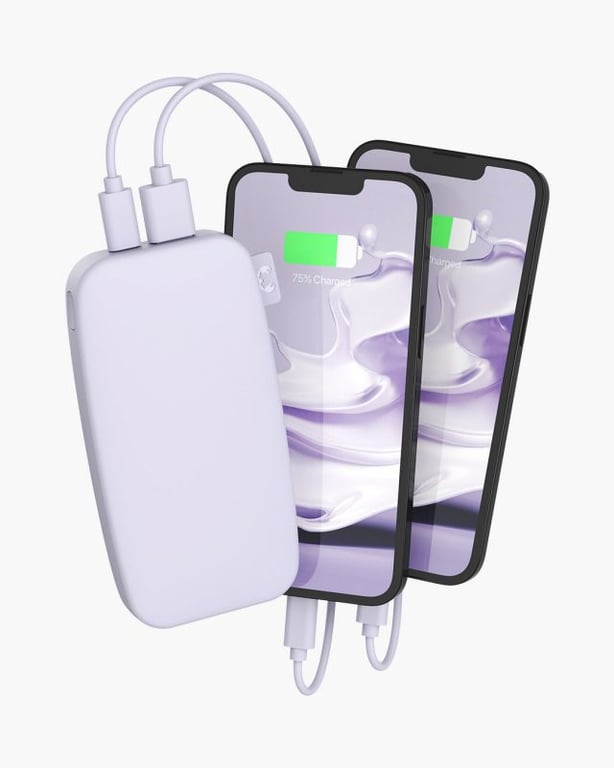 фото Зовнішній акумулятор (павербанк) Fresh n Rebel Powerbank 20W 12000 mAh Lilac (2PB12100DL)