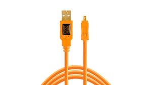 Tether Tools CU8015-ORG kabel USB USB 2.0 4,6 m USB A Mini-USB B Pomarańczowy