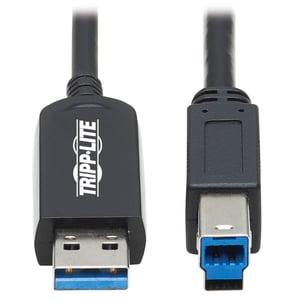 Tripp Lite U328F-20M USB Cable, USB 3.2 Gen 1 (3.1 Gen 1), USB A to USB B, 5 Gbit/s, Black