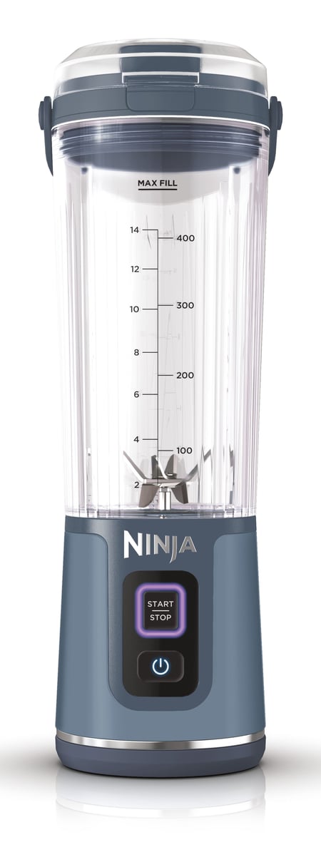 Ninja BC251EUNV blender 0,57 l Przenośny mikser Niebieski, Przezroczysty