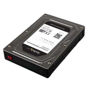 StarTech 25SAT35HDD enhetsfack 8,89 cm (3,5") Lagringsenhetsfack Svart, Silver