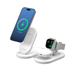 ALOGIC AL31WCPA-WH Ladegerät für mobile Geräte: Smartphone, Kopfhörer, Smartwatch, Weiß, USB, kabelloses Laden, Schnellladen, intern