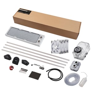 Phanteks EZ-Fit 360 D30-Kit Procesor Zestaw do chłodzenia płynami 12 cm Przezroczysty, Biały 10 szt.