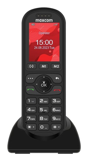 MaxCom MM39D telefon komórkowy 5,08 cm (2") Czarny Telefon dla seniora