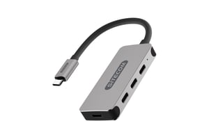 Sitecom CN-385 huby i koncentratory USB 3.2 Gen 1 (3.1 Gen 1) Type-C 5000 Mbit/s Aluminium, Czarny