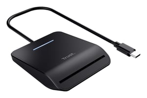 Trust Primo Chipkartenlesegerät, intern, USB, USB Typ C, schwarz