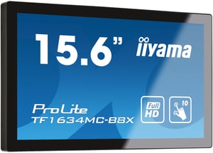iiyama ProLite TF1634MC-B8X monitor komputerowy 39,6 cm (15.6") 1920 x 1080 px Full HD LED Touchscreen Designed for Multiple Users Black