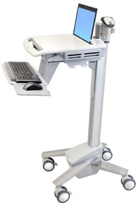 Ergotron StyleView EMR Laptop-Wagen, SV40 Aluminium, Grau, Weiß – Multimedia-Karte