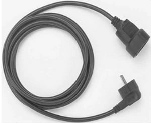 Bachmann 5m Schuko H05VV-F 3G 1.50mm² Black