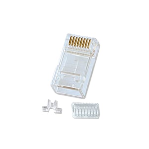 Lindy 62430 RJ-45-Stecker, 8-polig, Cat.6, transparent