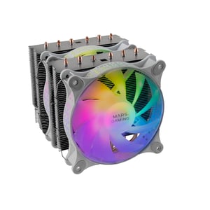Mars Gaming MCPU-XT All-in-One-Flüssigkeitskühler für Prozessoren, 12 cm, weiß, 1 Stück.
